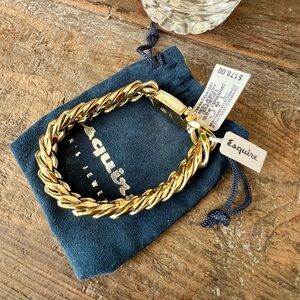 Gold Plated Stainless Steel Chunky Link Bracelet 8-1/2” NWT